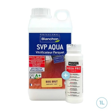 Vitrificateur bois brut bi-composant SVP AQUA 1L - Blanchon