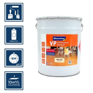 Vitrificateur chêne ciré protection et finition parquet traditionnel - Blanchon VP 10L 2