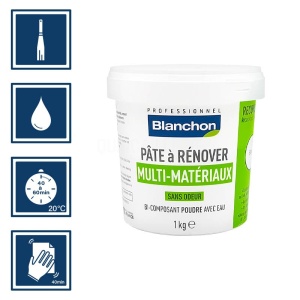 Pâte à rénover multi-matériaux 1kg - Blanchon 2