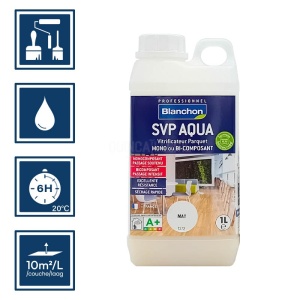 SVP AQUA mat Blanchon bi-composant - Vitrificateur 1L 2
