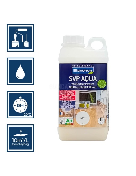 SVP AQUA mat Blanchon bi-composant - Vitrificateur 1L