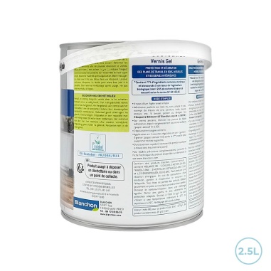 Vernis gel biosourcé incolore mat Blanchon 2,5L