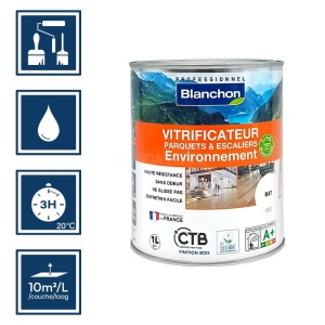 Vitrificateur bois écologique 1L mat - Blanchon 2