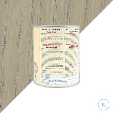 Décoration bois Blanchon - Huile cire gris clair - 1L
