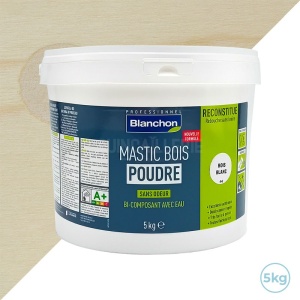 Mastic bois poudre - Bois blanc - 5kg - Blanchon