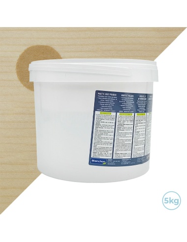 Mastic poudre chêne clair 5kg Blanchon