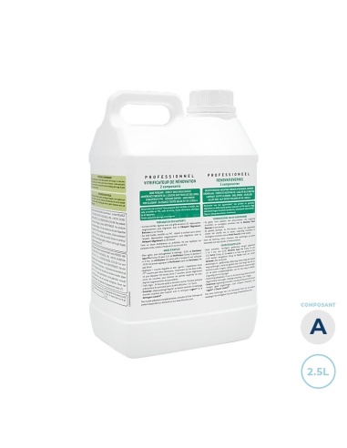 Composant A - Vitrificateur rénovation parquet, escalier, bois - Blanchon satiné 2,75L