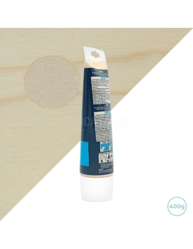 Mastic bois blanc tube 400g Blanchon