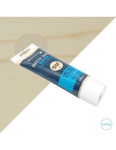 Mastic bois blanc tube 400g Blanchon