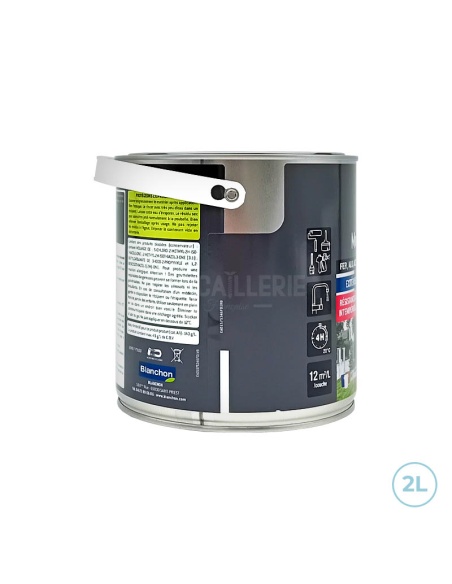 Peinture multi-supports ral 9016 blanc satiné 2L - Blanchon