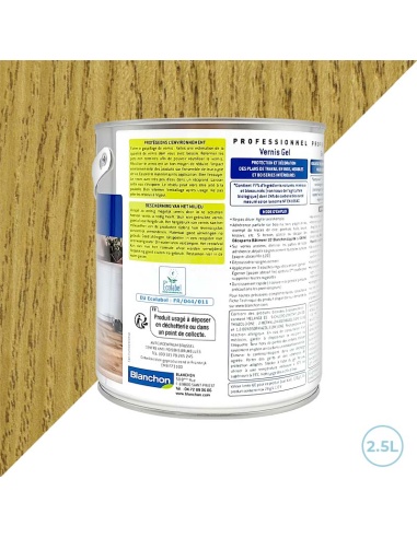 Vernis gel biologique Blanchon 2,5L chêne clair
