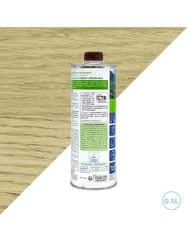 Huile environnement biosourcée bois brut Blanchon 0,5L pour meubles, plans de travail, boiseries
