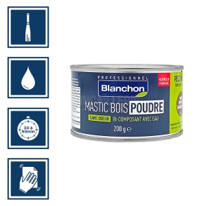 Mastic chêne rustique en poudre pour boiseries 200g Blanchon 2