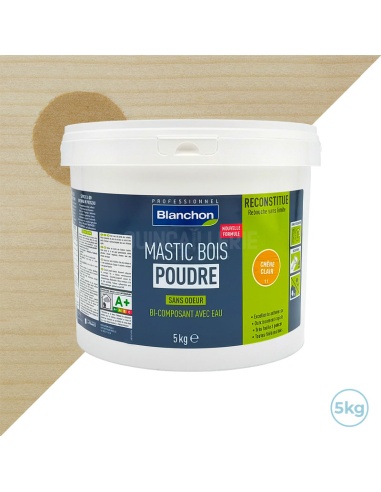 Mastic poudre chêne clair 5kg Blanchon