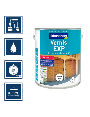 Pictos : application; temps de séchage 3h; nettoyage ustensiles à l'eau; rendement 12m²/l/couches