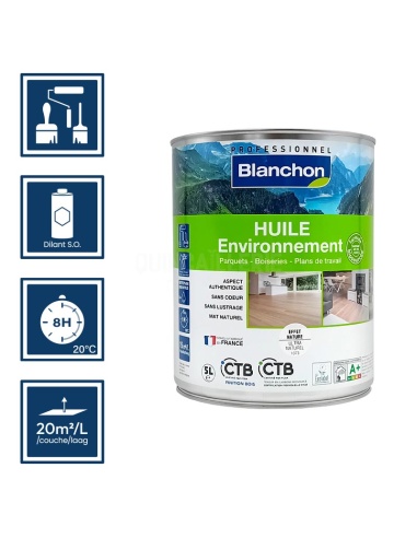 Pictos : application; temps de séchage; application pistolet; 15m²/l/couche