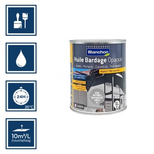 Blanchon huile opaque gris naturel pour bardage 1L 2