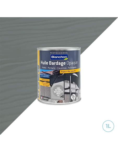 Blanchon huile opaque gris naturel pour bardage 1L
