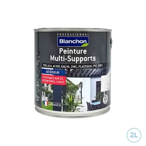 Peinture multi-supports ral 9016 blanc satiné 2L - Blanchon