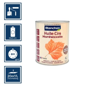 Huile cire protection plans de travail - Blanchon - Chêne fumé - 1L 2
