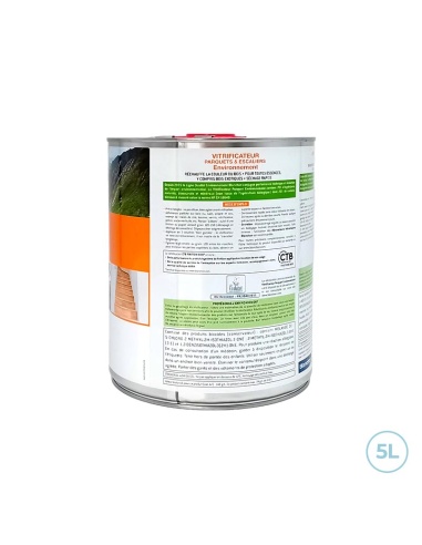 Vitrificateur protection et finition bois - Environnement biosourcé satiné 5L