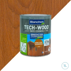 Blanchon lasure tech-wood pour boiserie extérieures - Chêne clair 1L