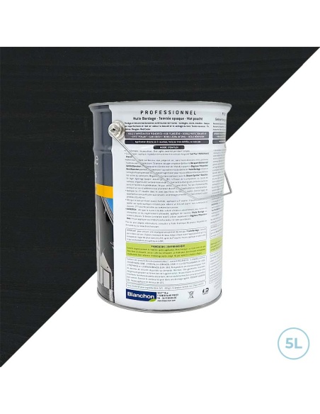 Huile bardage opaque noir charbon 5L Blanchon