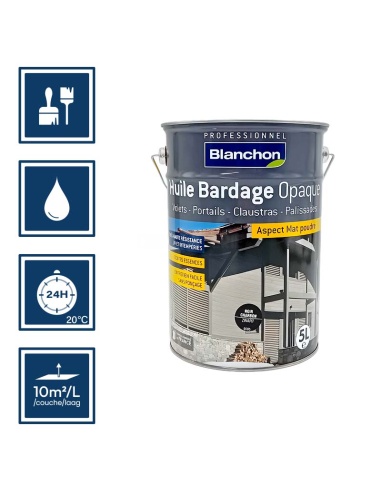 Pictos : application; temps de séchage 24h; nettoyage à l'eau; 10m²/l/couche