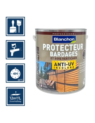 Pictos : application pinceaux; recouvrable 4h; utilisation pistolet; rendement 12m²/l/couche