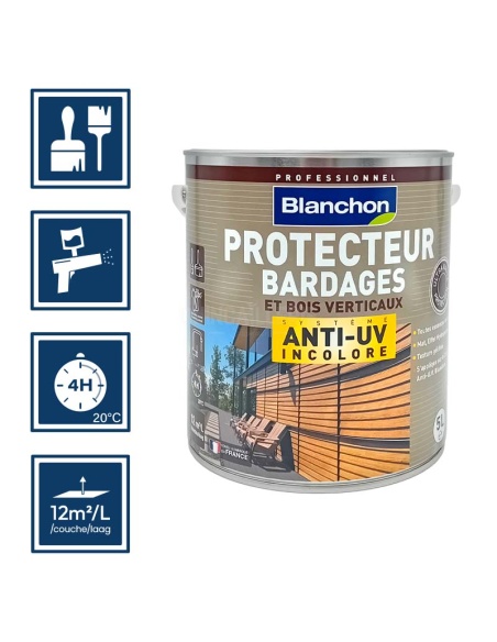 Pictos : application pinceaux; recouvrable 4h; utilisation pistolet; rendement 12m²/l/couche