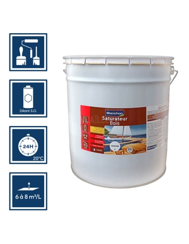 Pictos : application; temps de séchage 24h; nettoyage au diluant s.o; 6-8m²/l/couche