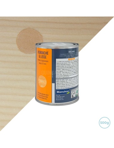PĂąte Ă  bois pour bois hĂȘtre 500g Blanchon