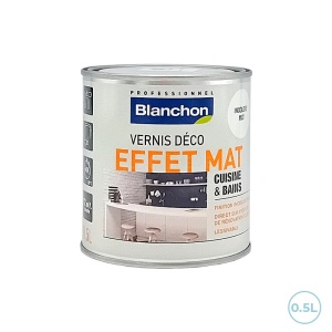 Blanchon vernis décoration effet mat - Incolore mat 0,5L