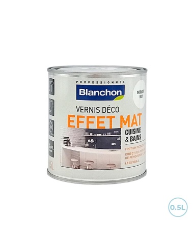 Blanchon vernis décoration effet mat - Incolore mat 0,5L