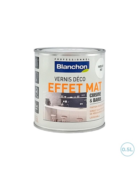 Blanchon vernis décoration effet mat - Incolore mat 0,5L