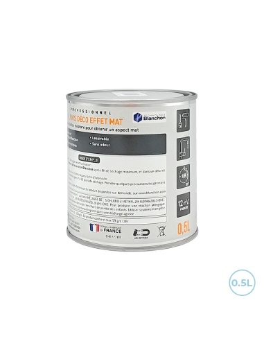 Blanchon vernis décoration effet mat - Incolore mat 0,5L