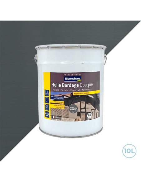 Blanchon huile bardage anthracite opaque 10L