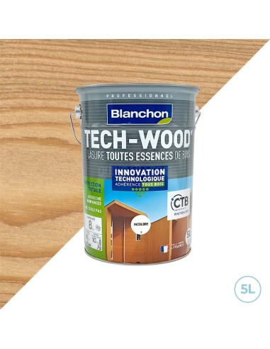 Lasure tech-wood Blanchon incolore 5L