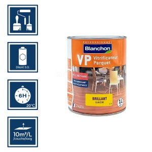 Vitrificateur protection longue durée - Blanchon VP brillant 1L 2
