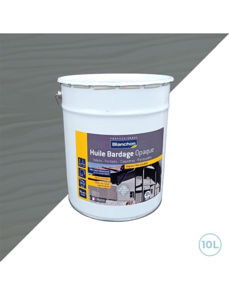 Huile bardage opaque gris naturel 10L Blanchon