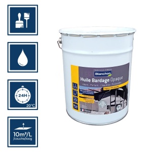 Huile bardage opaque gris naturel 10L Blanchon 2