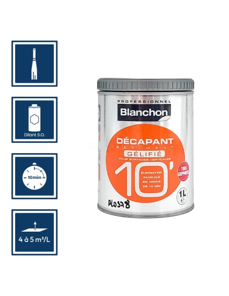 caractéristiques de Décapant bâtiment 10min gélifié Blanchon 1L