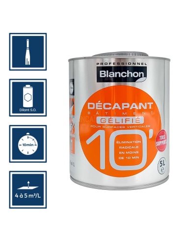 Caractéristiques du Décapant gel tous supports 5L Blanchon
