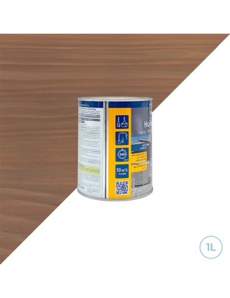 Huile pour bois extérieurs verticaux - Teinte red cedar - Bardages, portails, volets 1L