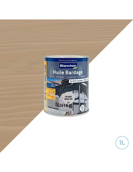 Huile pin brut pour bois extérieurs - Blanchon bardage opaque 1L
