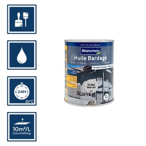 Huile pin brut pour bois extérieurs - Blanchon bardage opaque 1L 2