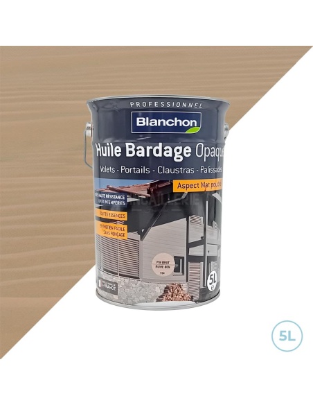 Blanchon huile bardage opaque pin brut 5L