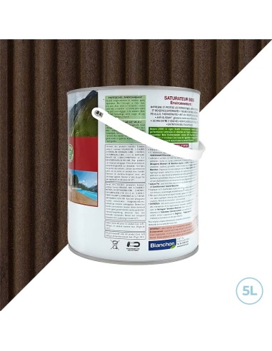 Saturateur bois environnement biosourcé Blanchon 5L - Bois foncé