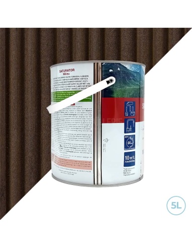 Saturateur bois environnement biosourcé Blanchon 5L - Bois foncé