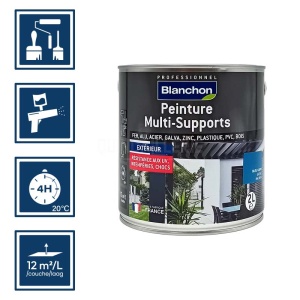 Blanchon peinture multi-supports extérieurs / Ral 5019 bleu capri satiné 2L 2